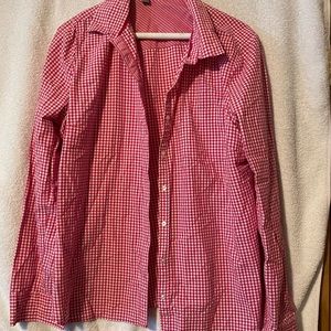 Pink gingham button up